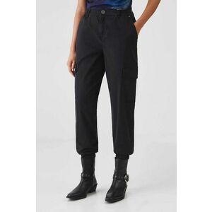 Medicine pantaloni femei, culoarea negru, medium waist imagine