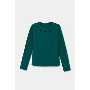 United Colors of Benetton longsleeve copii culoarea verde, 3P4ZC10JE imagine