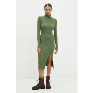 Answear Lab rochie culoarea verde, midi, mulata imagine