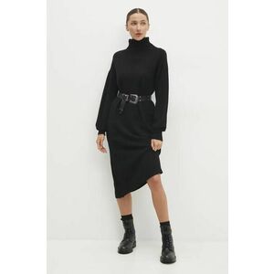 Answear Lab rochie culoarea negru, midi, oversize imagine