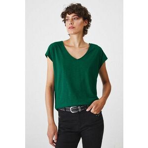 Medicine tricou din bumbac femei, culoarea verde imagine