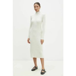 Answear Lab rochie culoarea bej, midi, mulata imagine