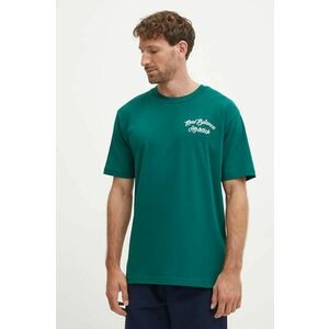 New Balance tricou din bumbac barbati, culoarea verde, cu imprimeu, MT43556MHN imagine