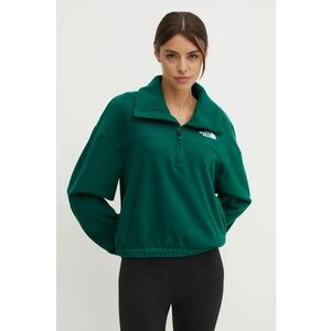 The North Face hanorac fleece 100 Glacier Half Zip Fleece culoarea verde, neted, NF0A89J9NL11 imagine