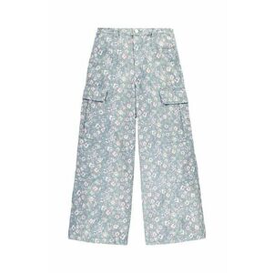 Levi's pantaloni de bumbac pentru copii TWILL '94 BAGGY WIDE LEG culoarea turcoaz, modelator, 3EL019 imagine