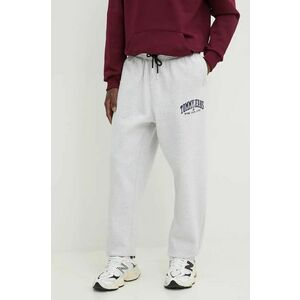 Tommy Jeans pantaloni de trening culoarea gri, melanj, DM0DM19802 imagine