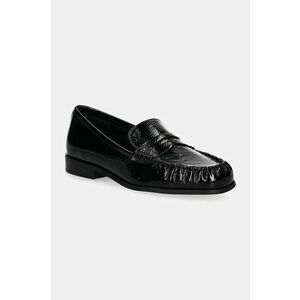 MICHAEL Michael Kors mocasini de piele Carlson femei, culoarea negru, cu toc plat, 40F4CSFP1A.001 imagine