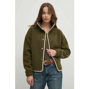 Barbour hanorac fleece culoarea verde, neted, LOL0614 imagine