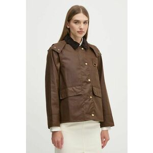 Barbour geaca femei, culoarea maro, de tranzitie, LWX1081 imagine