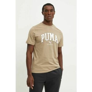 Puma tricou barbati, culoarea verde, cu imprimeu, 681791 imagine