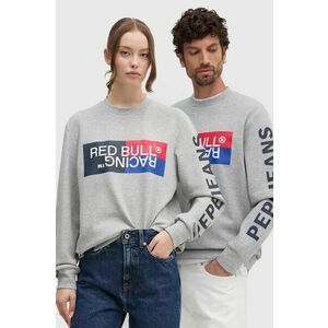 Red Bull Racing x Pepe Jeans bluza Red Bull Racing x Pepe Jeans culoarea gri, cu imprimeu, RU580007 imagine