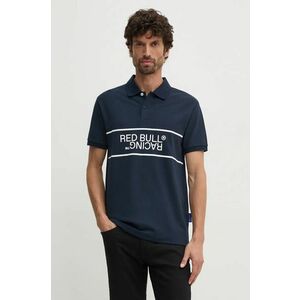 Pepe Jeans tricou polo Red Bull Racing x Pepe Jeans bărbați, culoarea bleumarin, cu imprimeu, RM540004 imagine