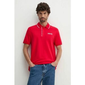 Red Bull Racing x Pepe Jeans tricou polo Red Bull Racing x Pepe Jeans barbati, culoarea rosu, cu imprimeu, RM540001 imagine