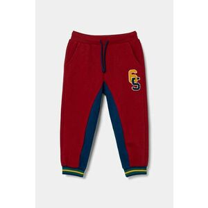 United Colors of Benetton pantaloni de trening pentru copii culoarea bordo, modelator, 32N4GF03X imagine