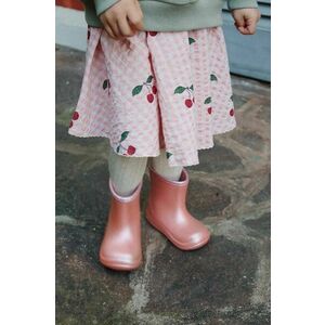 Konges Sløjd fusta din bumbac pentru copii KIM SKIRT GOTS culoarea roz, mini, evazati, KS101548 imagine