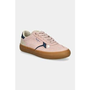 Pepe Jeans sneakers din piele intoarsă PLS31586 culoarea roz, TRAVIS RETRO W imagine