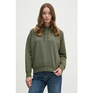 Pepe Jeans bluza FELICITY HOODIE femei, culoarea verde, cu glugă, neted, PL581462 imagine