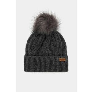 Barbour caciula culoarea gri, din tricot gros, LHA0555 imagine