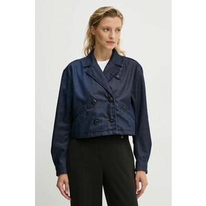 G-Star Raw geacă din denim femei, culoarea bleumarin, de tranziție, D25339-4639 imagine