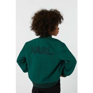 Karl Lagerfeld geaca bomber pentru copii culoarea verde, Z30259 imagine