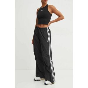 adidas Originals pantaloni Adicolor femei, culoarea negru, cu imprimeu, IY7251 imagine