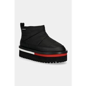 Tommy Jeans cizme de iarna TJW NYLON FLATFORM BOOT WL culoarea negru, EN0EN02689 imagine