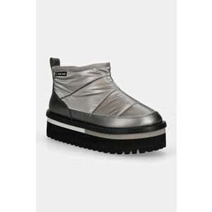 Tommy Jeans cizme de iarna TJW NYLON FLATFORM BOOT WL culoarea gri, EN0EN02689 imagine