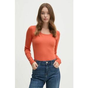 Pepe Jeans longsleeve FINNY femei, culoarea portocaliu, PL505955 imagine