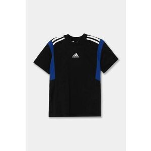 adidas tricou de bumbac pentru copii B T CB culoarea negru, modelator, JE0324 imagine