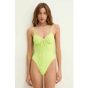 Billabong costum de baie dintr-o bucată Tanlines Ella culoarea verde, cupa moale, ABJX100269 imagine