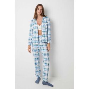 women'secret pijamale de bumbac Snoopy culoarea verde, bumbac, 3138563 imagine