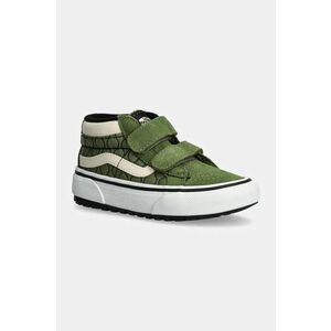 Vans adidasi de piele intoarsa pentru copii MTE SK8-Mid Reissue culoarea verde, VN000D10V0N1 imagine