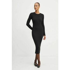 Silvian Heach rochie CHIKIO culoarea negru, midi, mulata, GPA24081VE imagine