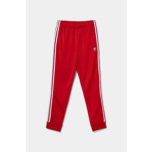 adidas Originals pantaloni de trening pentru copii SST TRACK PANTS culoarea rosu, cu imprimeu, IX7631 imagine