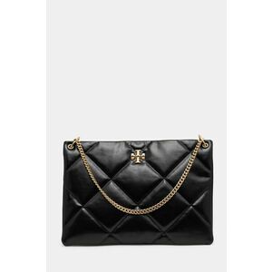 Tory Burch poseta de piele Kira Diamond culoarea negru, 155235 imagine