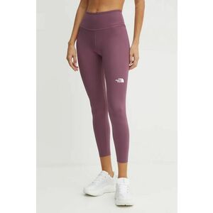 The North Face leggins sport Flex femei, culoarea violet, neted, NF0A87JQ1NI1 imagine