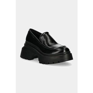 MICHAEL Michael Kors mocasini de piele Shiloh femei, culoarea negru, cu platforma, 40F4SSFP8L.001 imagine