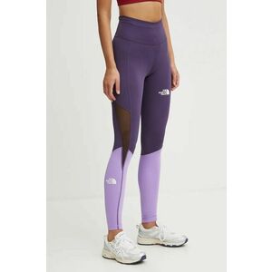 The North Face leggins sport Trail Run Tight femei, culoarea violet, modelator, NF0A87K172O1 imagine