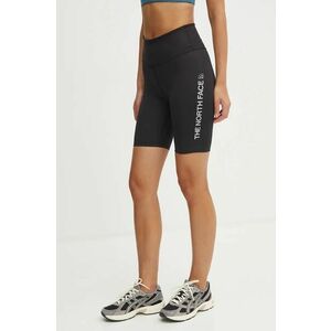 The North Face pantaloni scurti sport Flex femei, culoarea negru, cu imprimeu, high waist, NF0A895GJK31 imagine