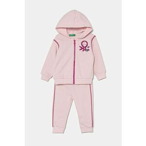 United Colors of Benetton trening de bumbac pentru copii culoarea roz, 3J68GK00L imagine