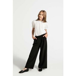 Coccodrillo pantaloni copii culoarea negru, neted, BACK TO SCHOOL GIRL imagine