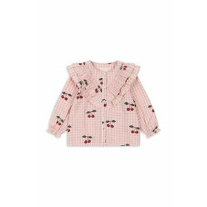 Konges Sløjd bluza de bumbac pentru copii KIM FRILL BLOUSE GOTS culoarea roz, modelator, KS101546 imagine