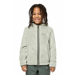 Jack Wolfskin bluza copii culoarea verde, cu glugă, neted, 1608672 imagine