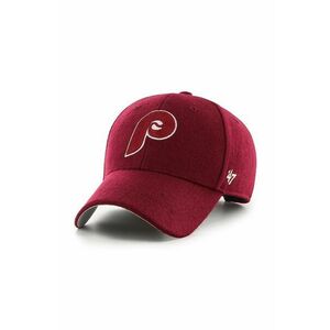 47 brand șapcă din amestec de lână MLB Philadelphia Phillies culoarea rosu, cu imprimeu, BCPTN-CHSMV19WIS-CA82 imagine