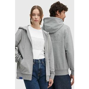 Pepe Jeans bluză Red Bull Racing x Pepe Jeans culoarea gri, cu glugă, cu imprimeu, RU580005 imagine