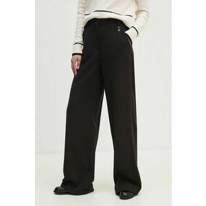 Artigli pantaloni femei, culoarea negru, lat, high waist, ACPA000183 imagine