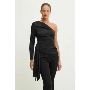 Bardot bluza ELISABETTA culoarea negru, neted, 59464TB imagine