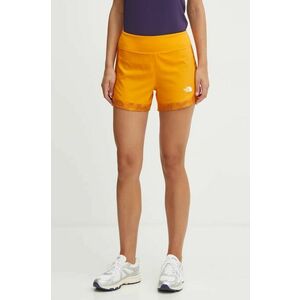 The North Face pantaloni scurti sport Sunriser femei, culoarea portocaliu, modelator, high waist, NF0A88SE7OA1 imagine