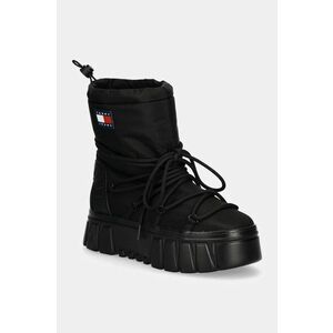 Tommy Jeans cizme de iarna TJW HYBRID BOOT culoarea negru, EN0EN02601 imagine