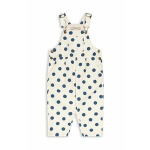 Konges Sløjd salopete din bumbac pentru copii NOLA OVERALLS GOTS culoarea alb, modelator, KS101635 imagine